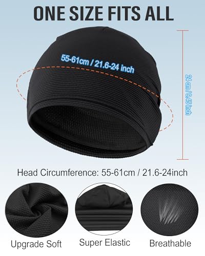 Cooling Skull Cap for Men & Women - 3D Mesh Beanie - Set F