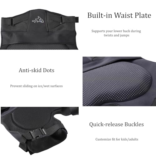 20mm Thick Padded Hip Protector Shorts for Ice Skating & Snowboarding