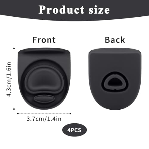 4-Pack Silicone Replacement Stopper for Water Bottle - Black