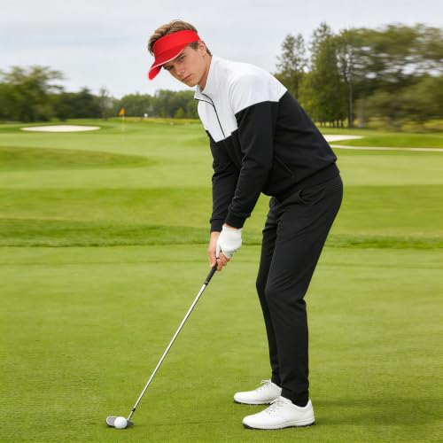 Adjustable Sport Sun Visor Hat for Women & Men - Red