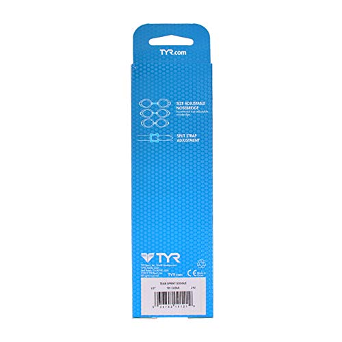 TYR Adult Team Sprint Performance Swim Goggles - Clear Lens