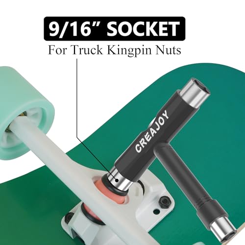 Multi-Functional Portable Skate Tool for Skateboards - Black