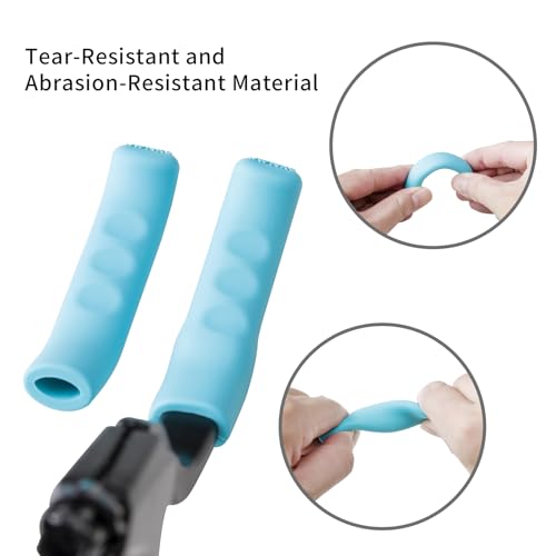 Silicone Brake Lever Covers for Bikes - Anti-Slip Handle Sleeves - Blue