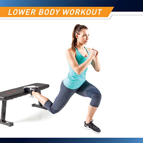 Flat Utility Weight Bench for Home Gym - Basic Black