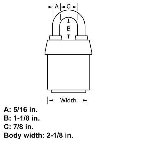 Master Lock 911DPF Heavy Duty Outdoor Padlock with Key, 1 Pack
