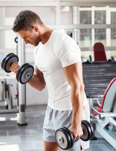 Men's Athletic Workout Shirt - Short Sleeve, Large, White