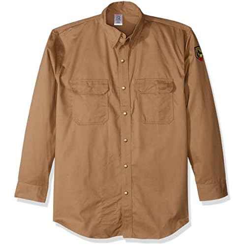 Revco Black Stallion Fr Flame Resistant Cotton Work Shirt - FS7-Khk Large