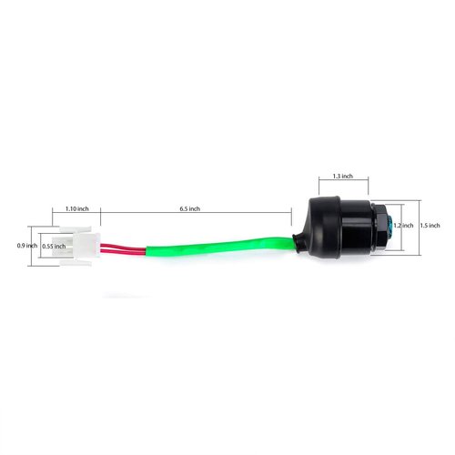 10L0L Golf Cart Ignition Key Switch for Yamaha G19/G22 Electric 1996-up, Key Switch with Wire Harness (OEM JR1-82510-02-000)