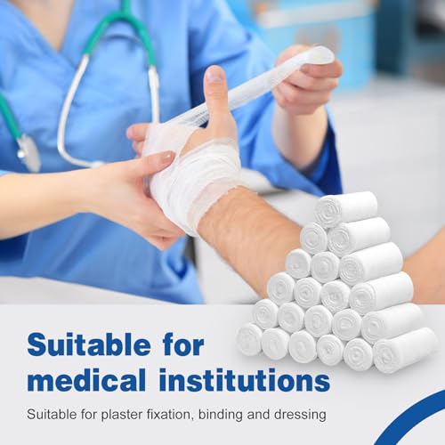 25 Pack Gauze Rolls Bandages - 3in x 4.1 Yards, Premium Medical Supplies