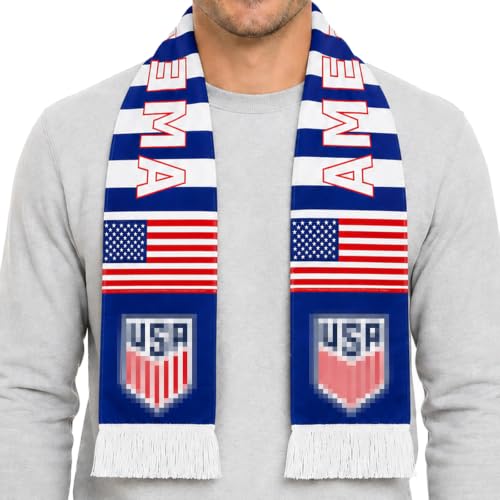 Kytunera USA World Cup Soccer Scarf 53x7 Inch Double-Sided Team Fan Gift