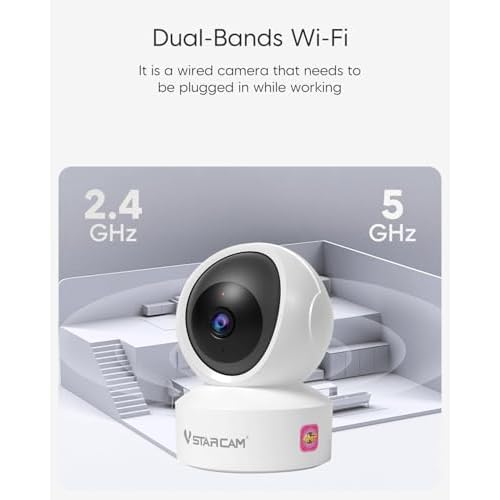 VSTARCAM 5G Security Camera Indoor, 4MP 2.5K Pet Camera with Speaker for Dog/Cat, Baby Monitor with Phone App, Dual-Band WiFi, Auto Tracking, IR Night Vision, 2-Way Talk, Cloud & SD Card Storage