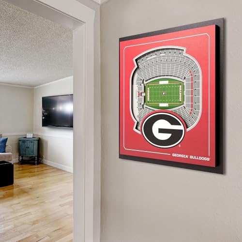 3D Wall Art Replica of Georgia Bulldogs Stadium - Detailed Indoor Decor