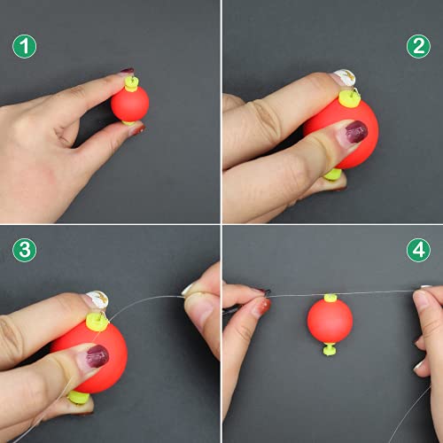15 Pcs Fishing Bobbers Slip Floats Set - Small & Large Unweighted
