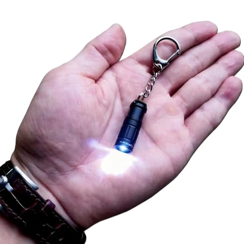 Mini Keychain Flashlight - Black, Ultra Bright EDC Light