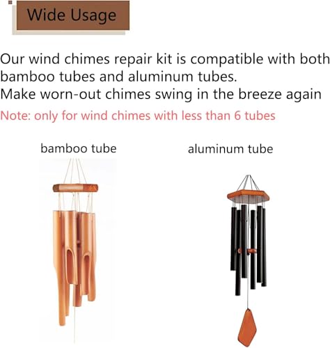 21-Piece Wind Chime Repair Kit with Hexagon Top & Accessories