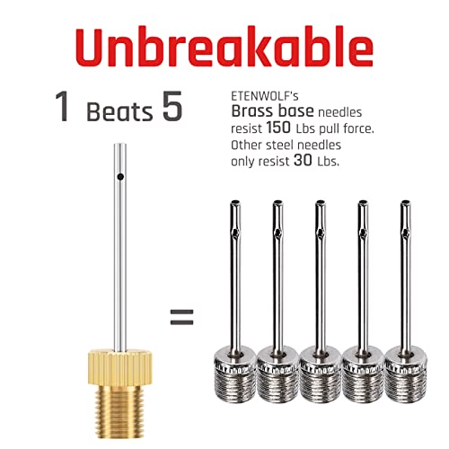 Heavy-Duty Brass Ball Pump Needles with Storage Case - 4 Pack