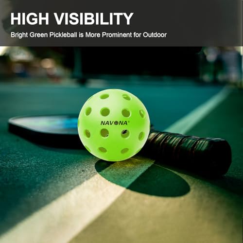 Navona 48 Pack Premium Outdoor Pickleball Balls - Green 48Pack, USAPA Standard