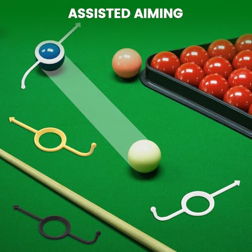 Precision Pool Shot Aiming Aid - 6 Multi-Color Billiards Trainers