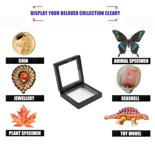 3D Floating Display Case - Challenge Coin & Jewelry Holder (4 PCS)