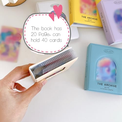 Mini Card Binder - 1-Pocket, 40 Pockets, Blue - Trading Card Holder