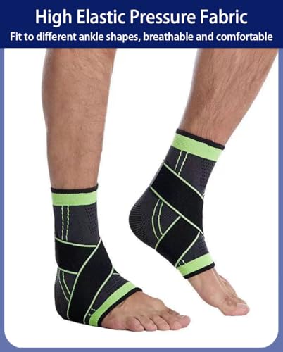 Ankle Brace for Sprains - Compression Sleeve for Plantar Fasciitis - Medium Black