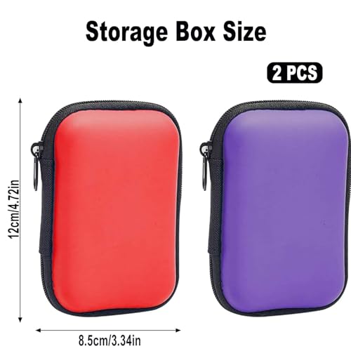 Waterproof Playing Card Case for UNO - 2 Pcs, Red+Purple