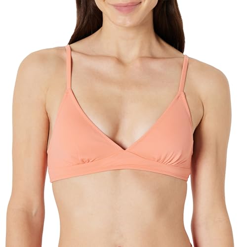 Light-Support Triangle Bikini Swimsuit Top - Medium / Coral Pink