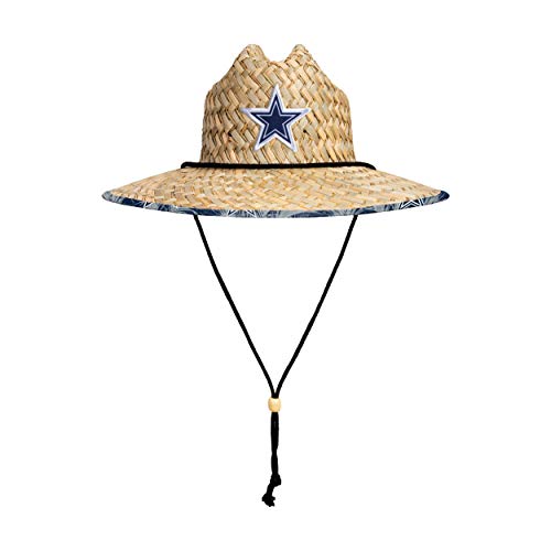 NFL Team Logo Floral Sun Straw Hat - One Size