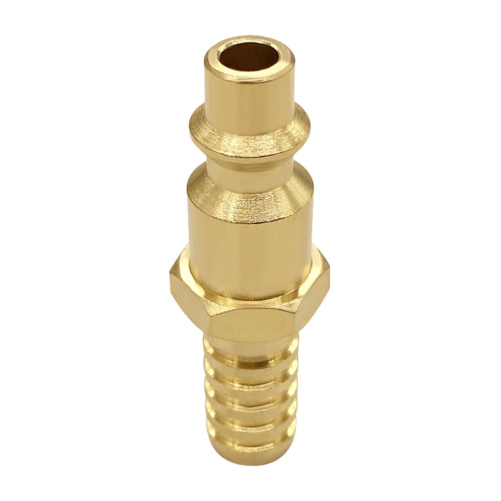 Joywayus 2PCS 3/8" Barb x 1/4" Coupling Industrial Air Hose Quick Connect Air Plug Fittings