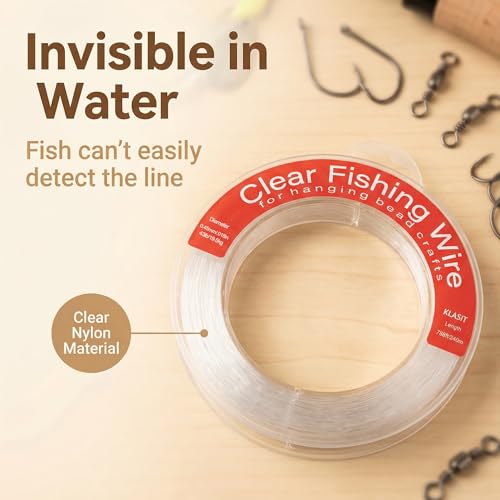 Invisible Monofilament Fishing Line 788ft - 0.45mm 43lb Clear Nylon String