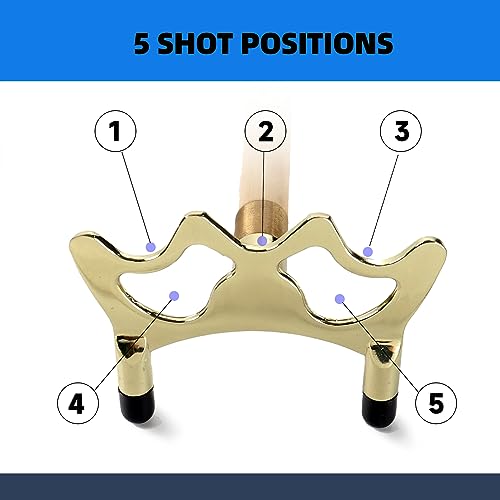 GSE Portable Billiard Bridge Head & Stick Set - Pool Cue with Screw-On Bridge Head, 57" Solid Wood Bridge Stick & Zinc Alloy Bridge Head for Pool
