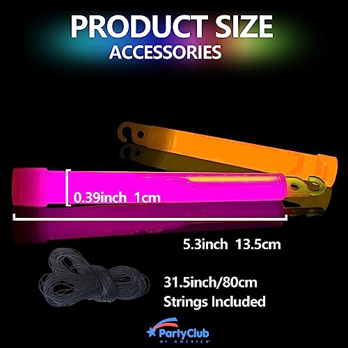 Premium Glow Fever Bulk Ultra Bright Multi Color Glow Sticks Emergency Light Sticks for Camping Accessories Parties Hurricane Supplies Earthquake Survival Kit and More