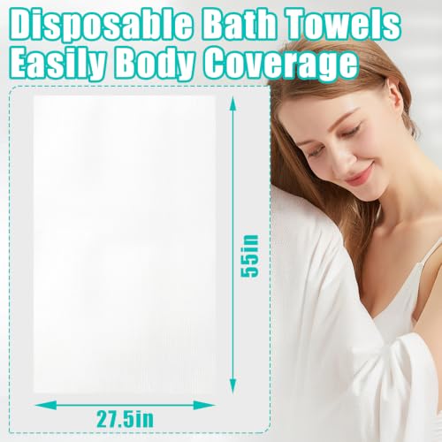AstrivixDD 10 Pack Disposable Bath Towels 55x27.5 Inch Ultra Soft Travel Towels