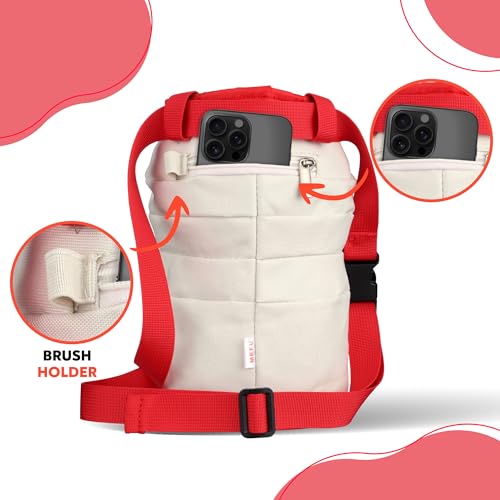 Yogurt Chalk Bag for Rock Climbing & Bouldering - Asian-Inspired Design, Quick-Clip Belt, Brush Holder