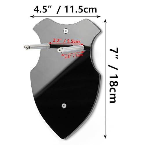 Lesnala Black Wall Mounted Sword Rack - Vertical Display Stand, 2 Pack