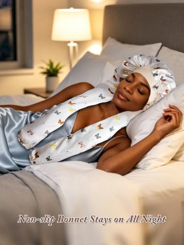 Satin Pantyhose Bonnet for Women - Long Hair Sleeping Cap