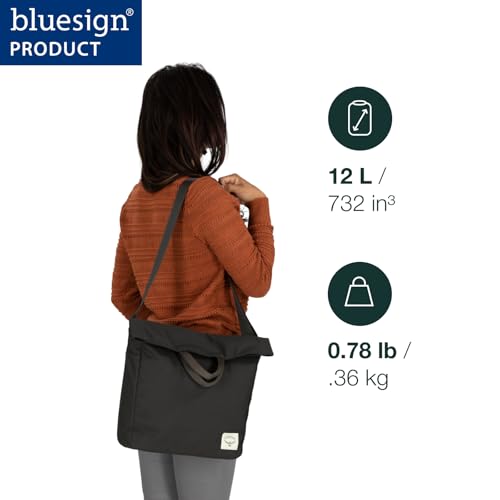 Osprey Arcane Everyday Crossbody Bag - Black, Adjustable & Fold-Over Design