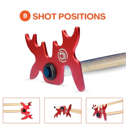 Cru5h Billiards Red Moose Head Pool Cue Bridge Rest - Portable Aluminum