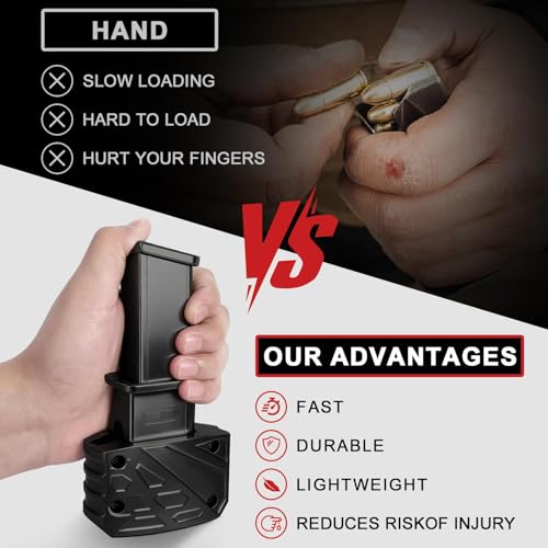 Army Green Speed Loader for Glock 9mm/.40 S&W - Fast & Portable - Black