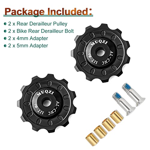 Black 11T Bike Rear Derailleur Pulley Set with Ceramic Bearings for MTB & Road Bikes