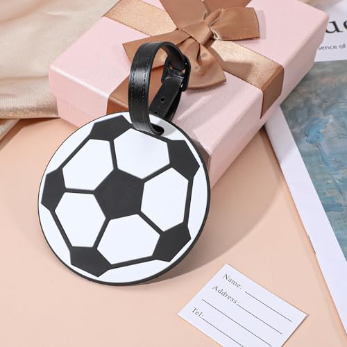 Soccer Ball Luggage Tags - 2-Pack PVC Travel Identifiers