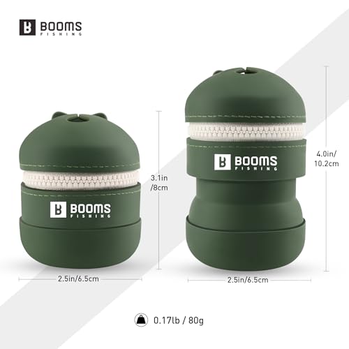 Verdant Green Booms Fishing Portable Trash Pouch Silicone Expandable & Collapsible Waste Container