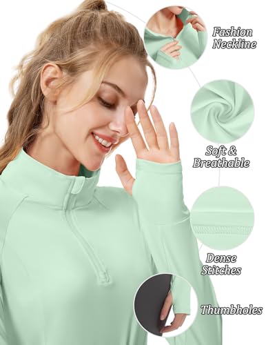 Women's Long Sleeve Sun Shirt - UPF 50+ UV Protection - Large Sage Green
