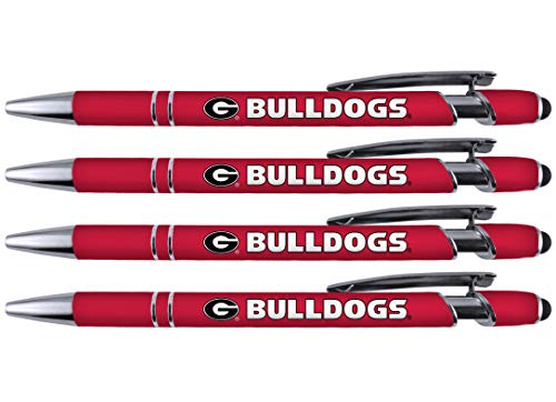 University of Georgia Bulldogs Soft-Touch Metal Pen 4-Pack