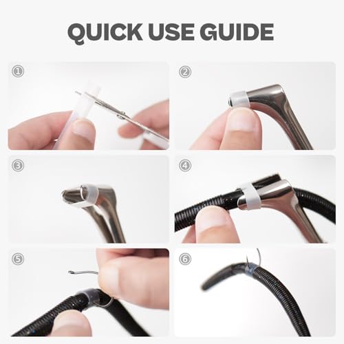 Wacky Rig O-Ring Tool Kit with 15 Silicone Tubing Sizes for Fishing Worms