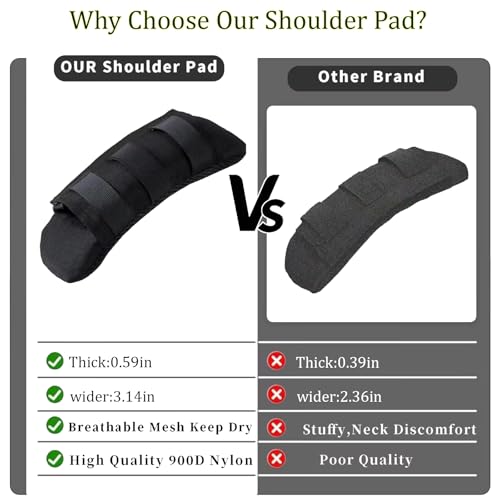 Soft Breathable Shoulder Strap Pad – 2 Pack Tactical Vest Pads - Black