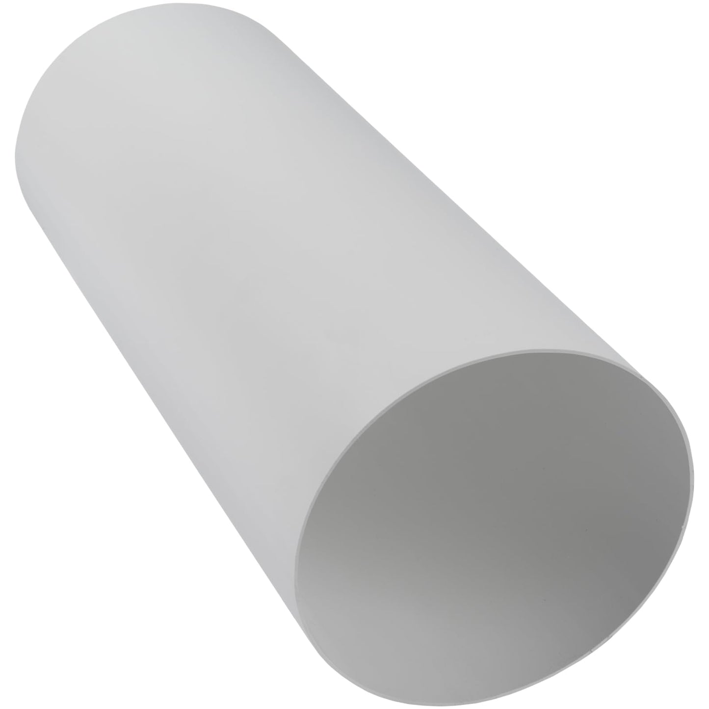 5" Inch Round Straight Plastic Ventilation Duct - 12" Inch Long Rigid Ducting Vent - Replacement Pipe, Extension, Fresh Air Circulation - Through-Wall Vent Duct, Straight Plastic Pipe for HVAC Ducting