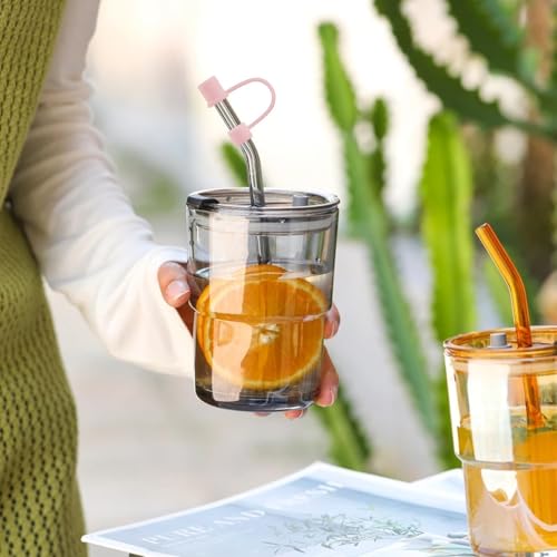 12-Pack 0.4in Silicone Straw Toppers - Multi-color for Tumblers