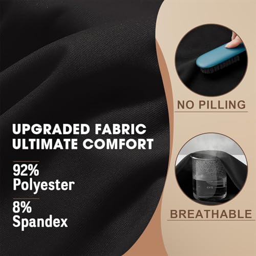 High-Waisted Yoga Leggings with Pockets - Full Length Black L/XL