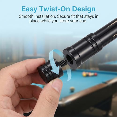 Billiard Cue Joint Protectors - 5/16 x 18 Thread, Black (Set of 2)